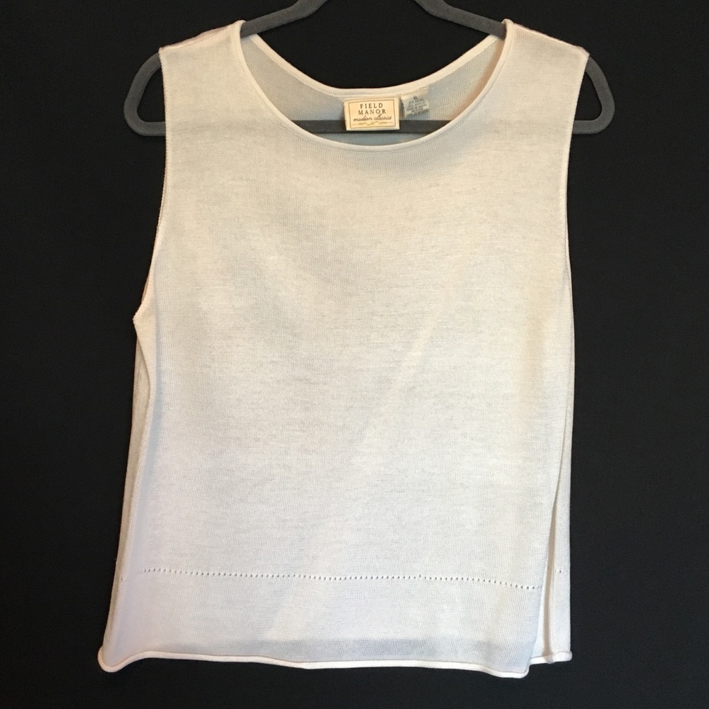 🟢 $5! 🟢 XL White Sleeveless Blouse